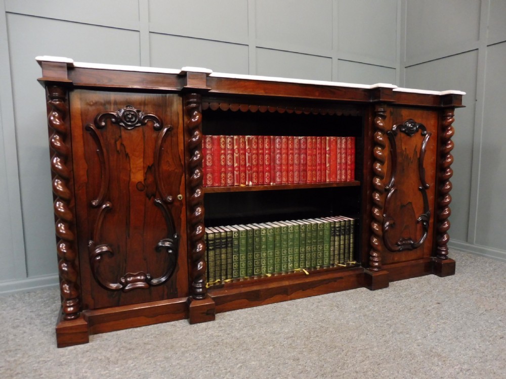 MID 19TH CENTURY ROSEWOOD AND MARBLE BOOKCASE View VI