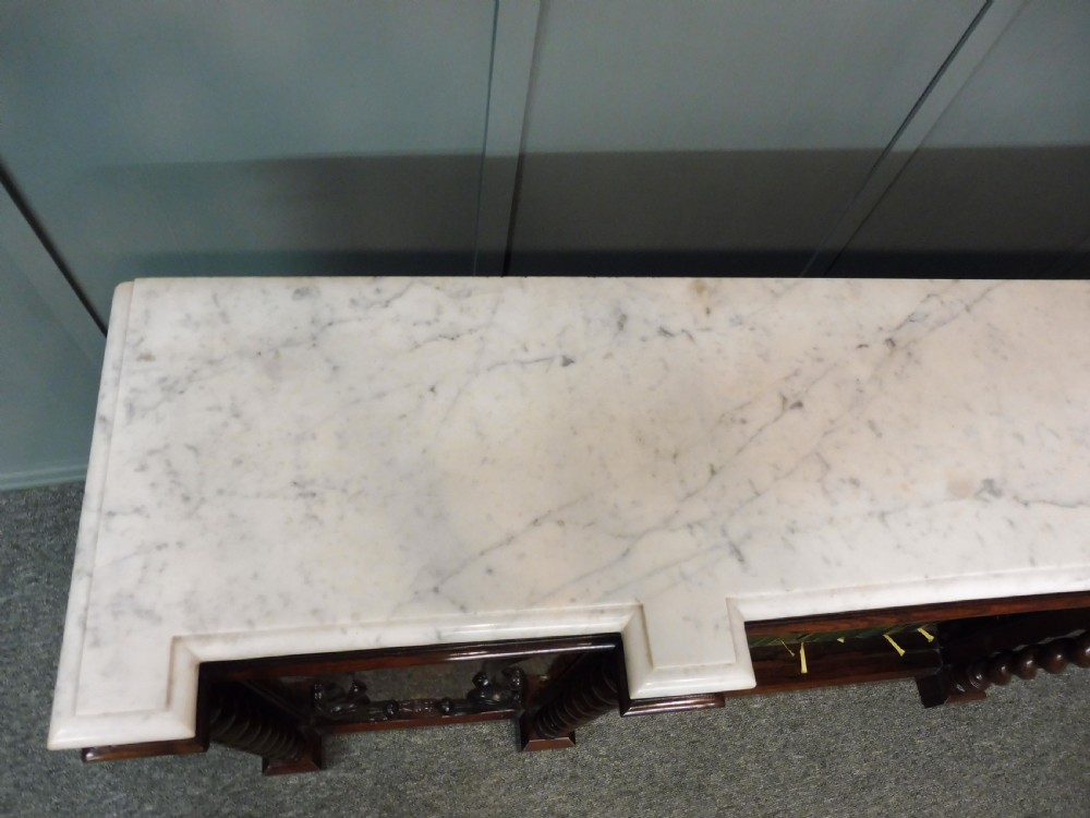 MID 19TH CENTURY ROSEWOOD AND MARBLE BOOKCASE View X