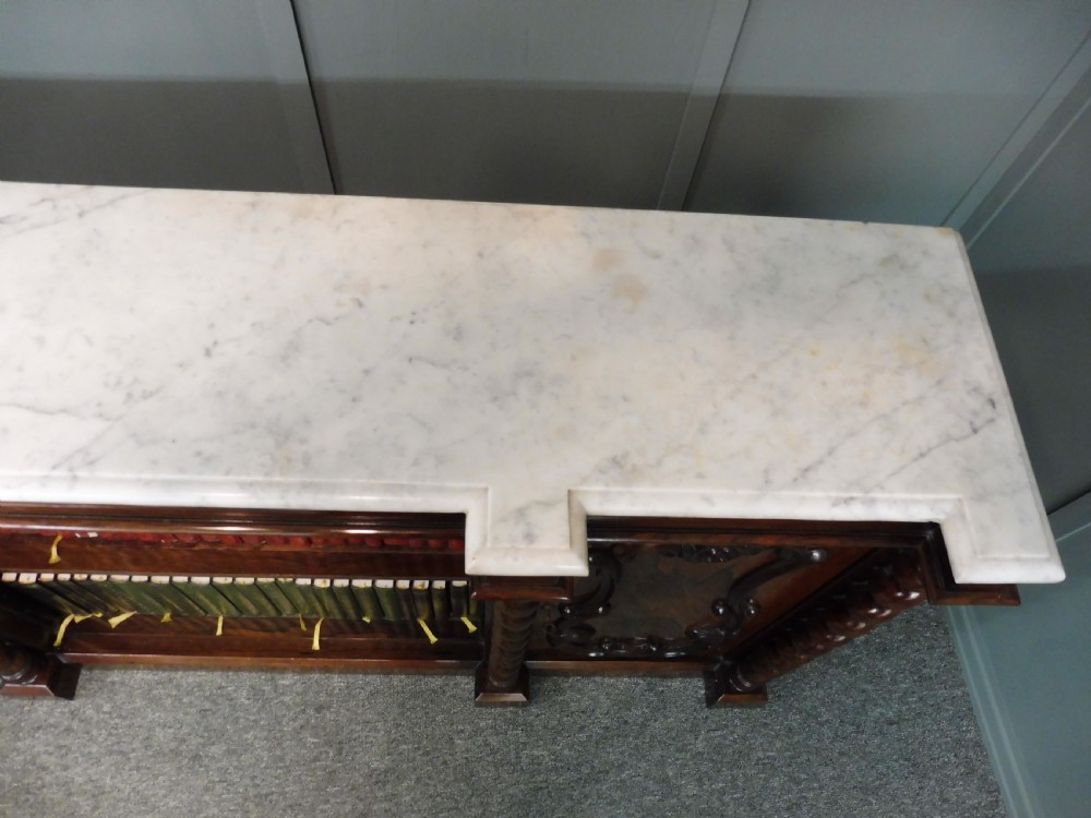 MID 19TH CENTURY ROSEWOOD AND MARBLE BOOKCASE View XI