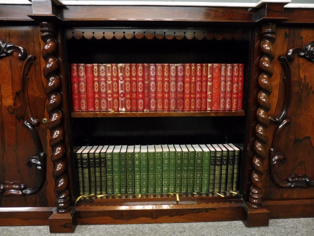 MID 19TH CENTURY ROSEWOOD AND MARBLE BOOKCASE View XII