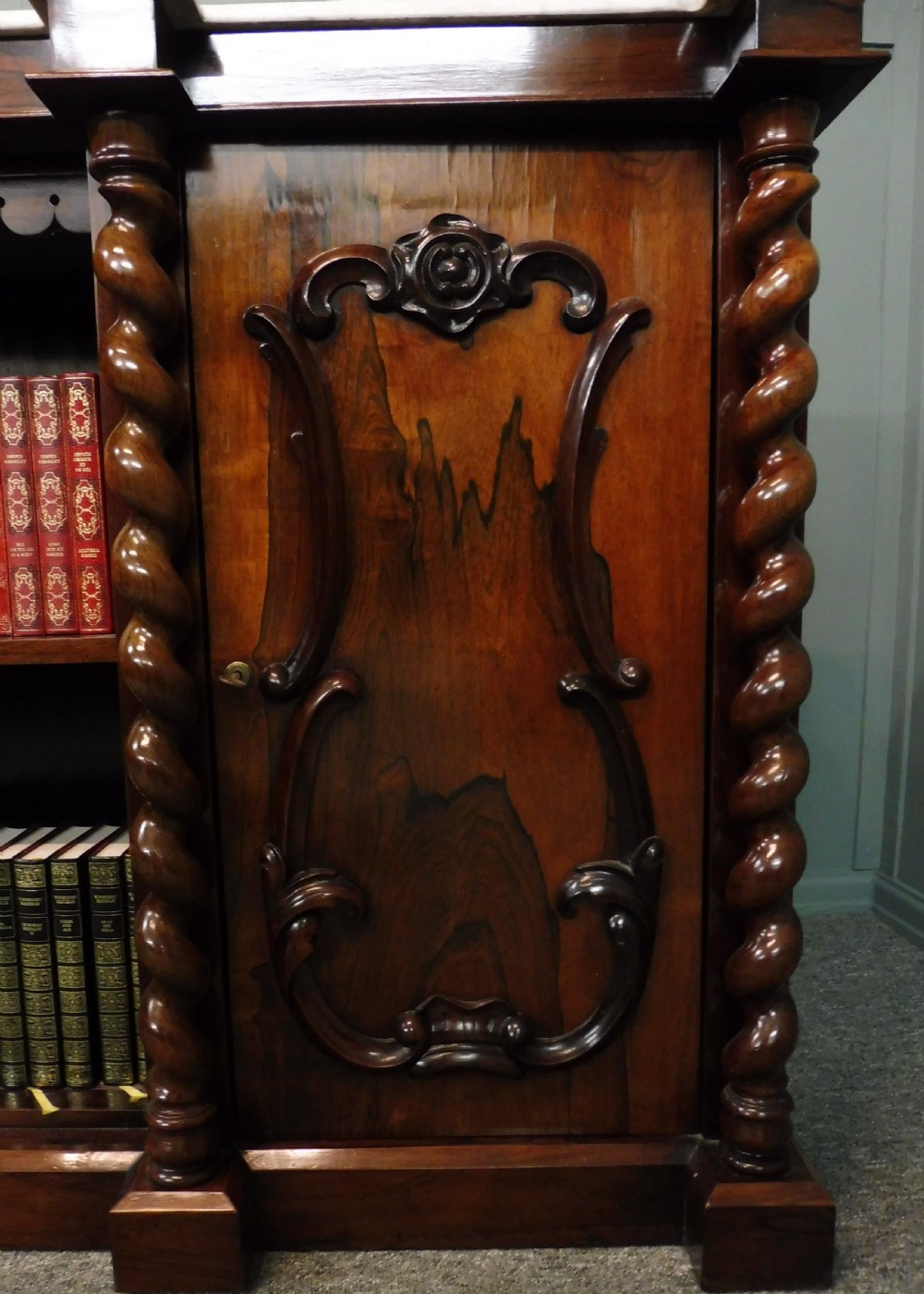 MID 19TH CENTURY ROSEWOOD AND MARBLE BOOKCASE View XIII
