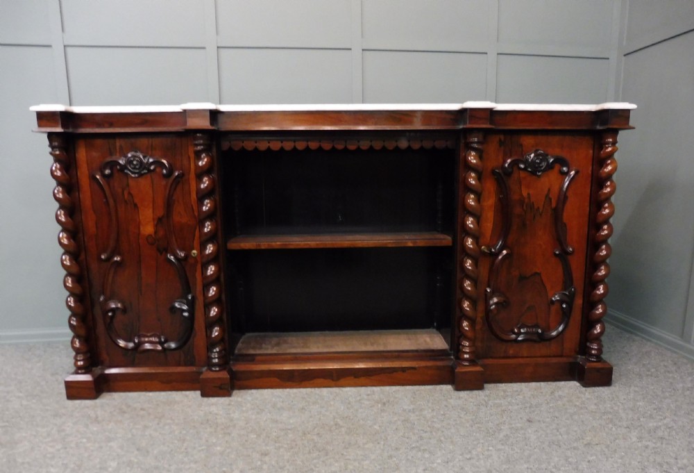 MID 19TH CENTURY ROSEWOOD AND MARBLE BOOKCASE View XIX