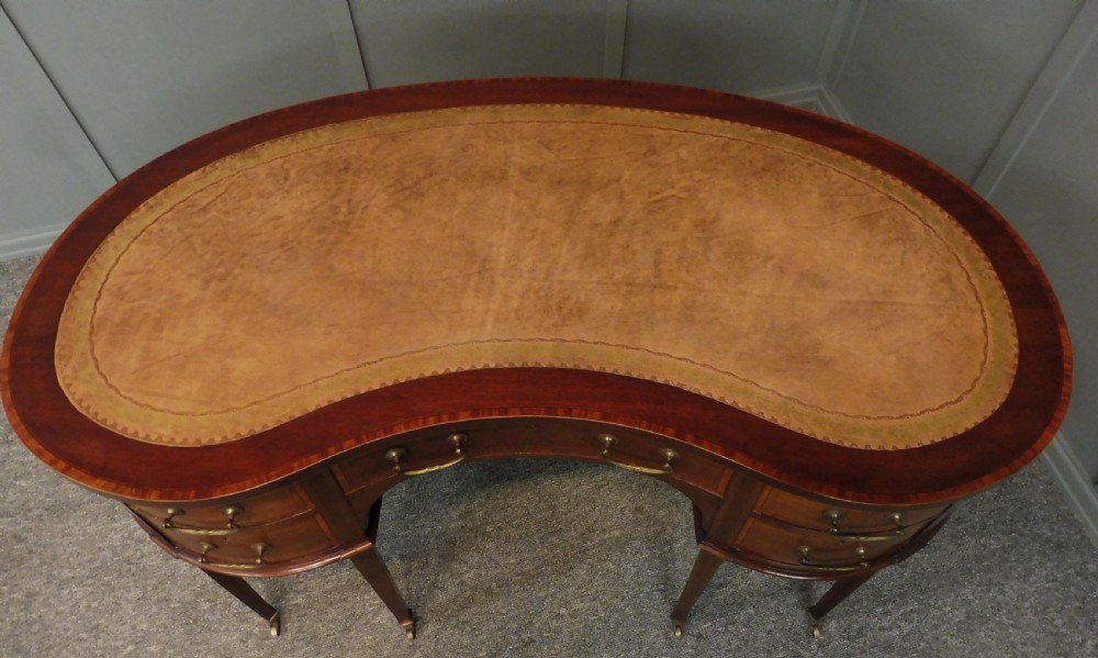 EDWARDIAN INLAID KIDNEY SHAPED DESK View IV