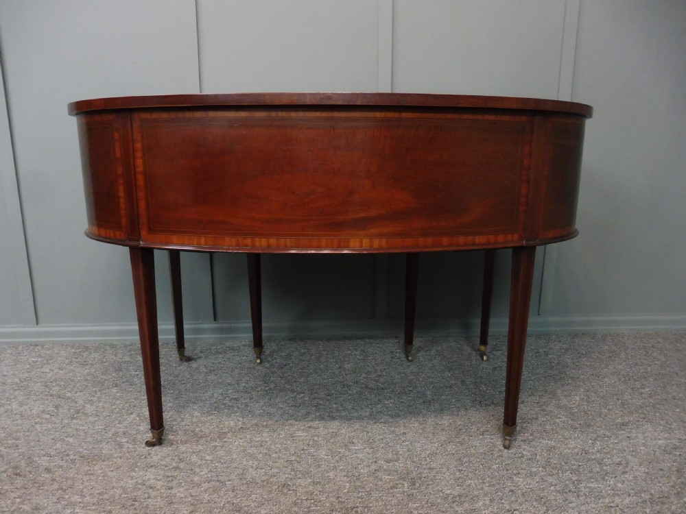 EDWARDIAN INLAID KIDNEY SHAPED DESK View V