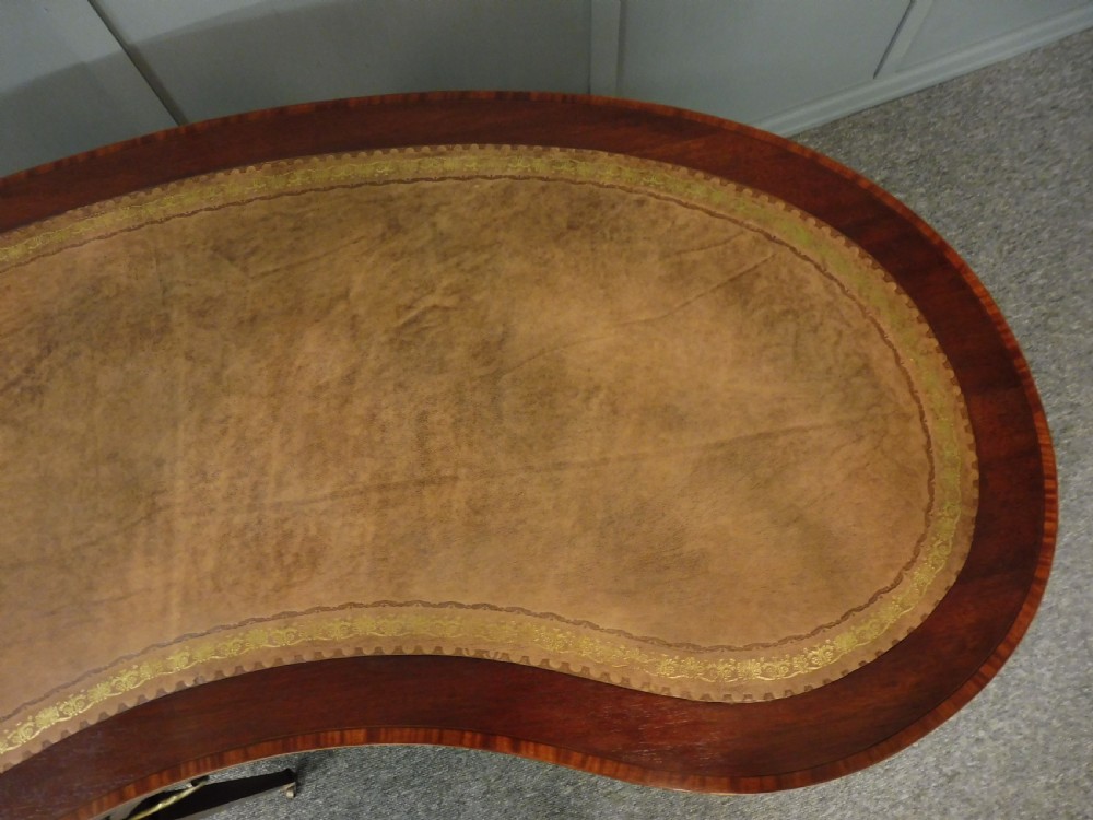 EDWARDIAN INLAID KIDNEY SHAPED DESK View VIII