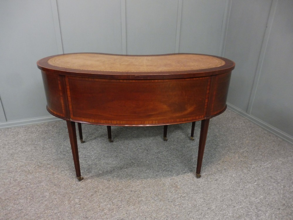 EDWARDIAN INLAID KIDNEY SHAPED DESK View XII
