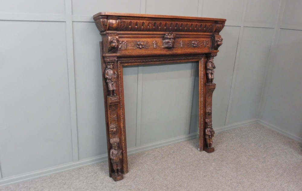 RARE GREEN MAN FIRE SURROUND