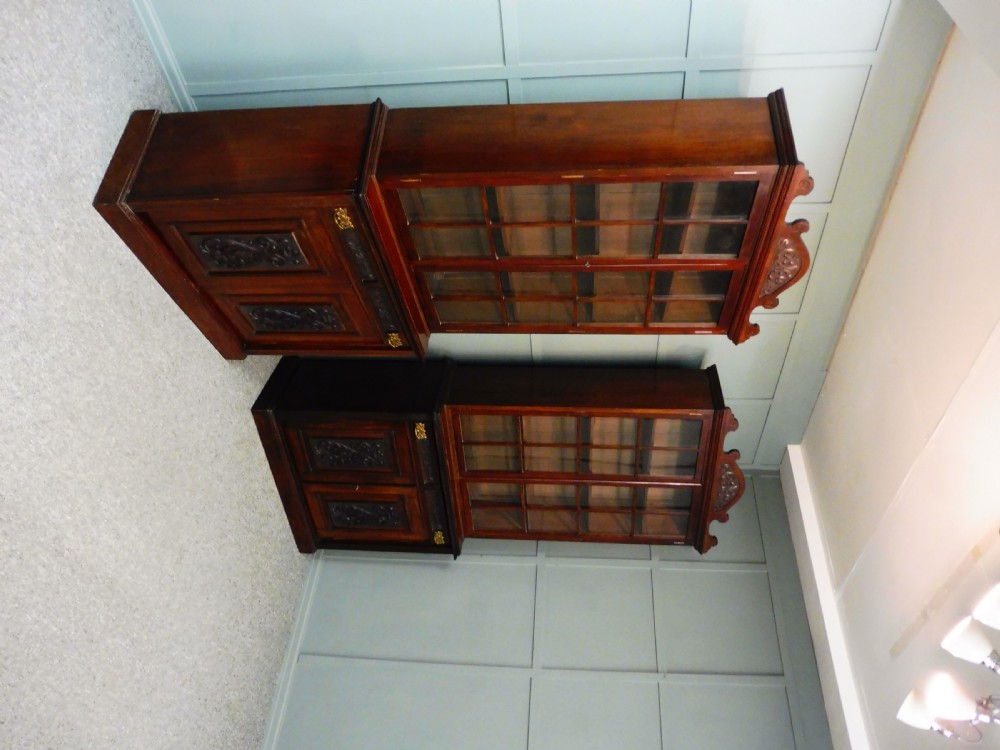 PAIR OF VICTORIAN WALNUT BOOKCASE View XI