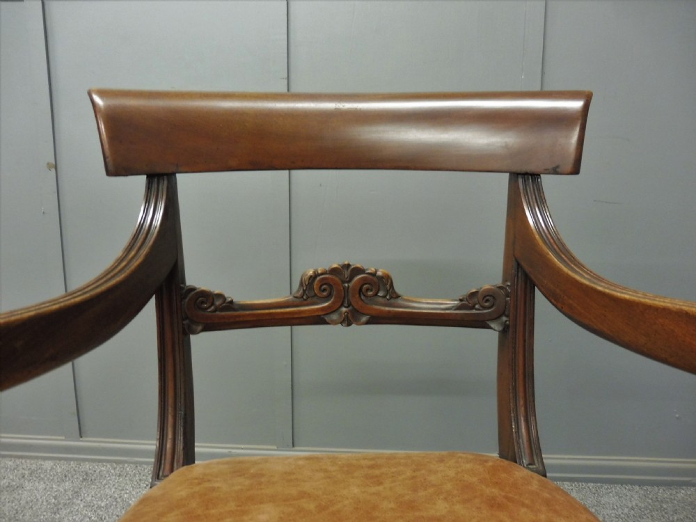 ANTIQUE MAHOGANY DESK OR LIBRARY CHAIR View VII