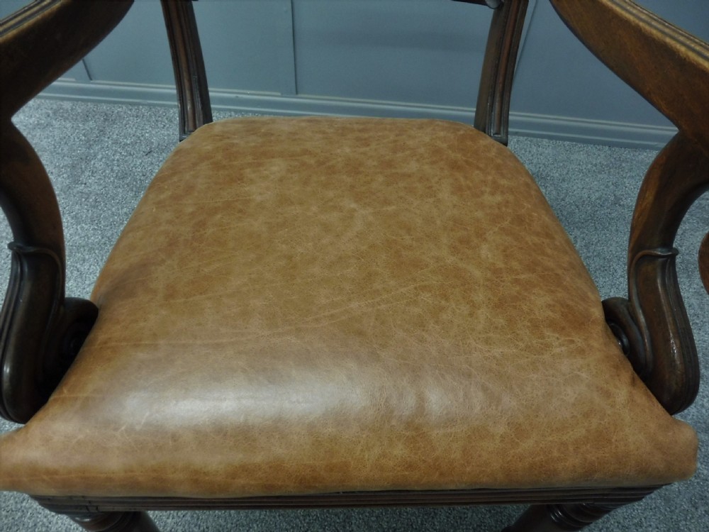 ANTIQUE MAHOGANY DESK OR LIBRARY CHAIR View VIII