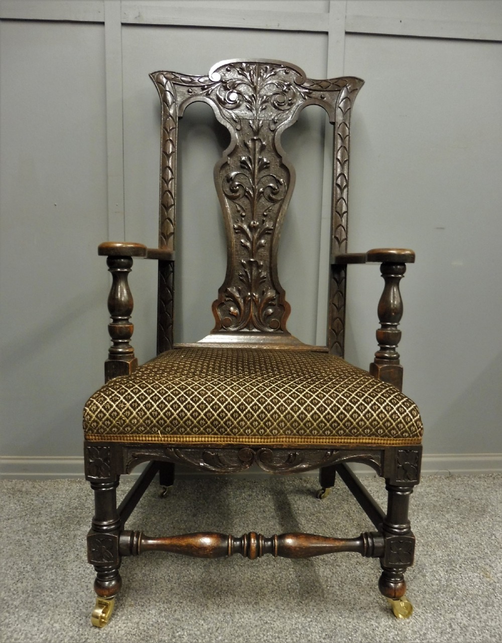 VICTORIAN WELSH OAK ARMCHAIR View II