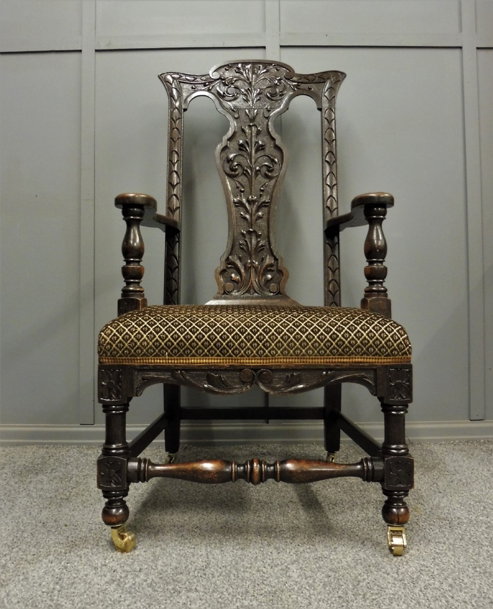 VICTORIAN WELSH OAK ARMCHAIR View X