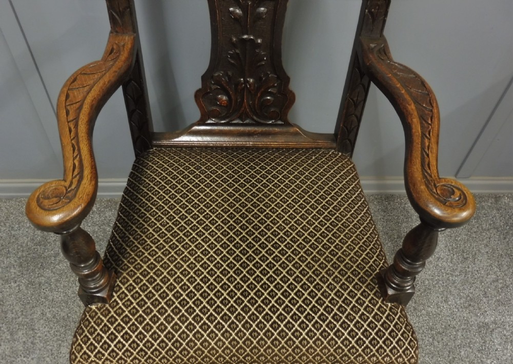 VICTORIAN WELSH OAK ARMCHAIR View XI