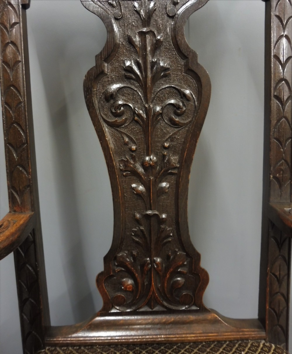 VICTORIAN WELSH OAK ARMCHAIR View XIII