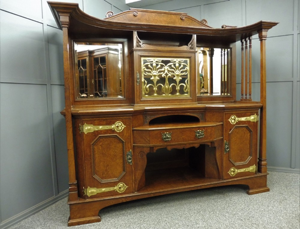 LARGE ARTS AND CRAFTS POLLARD OAK SIDEBOARD View III