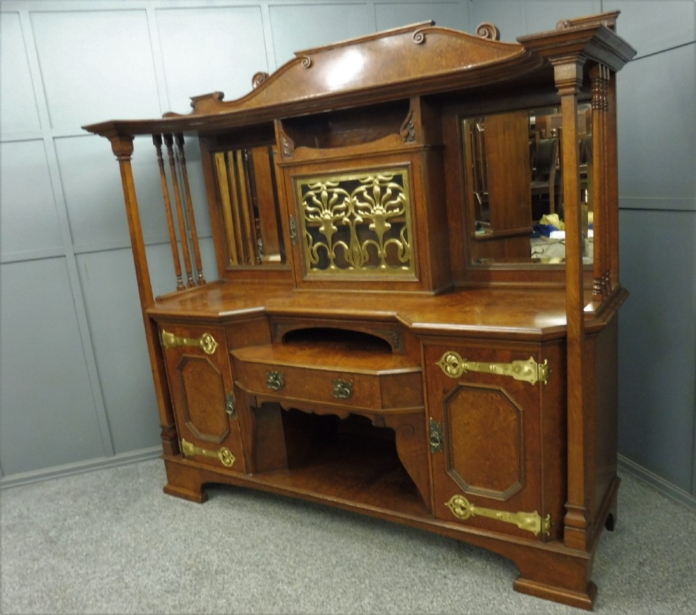 LARGE ARTS AND CRAFTS POLLARD OAK SIDEBOARD View VI