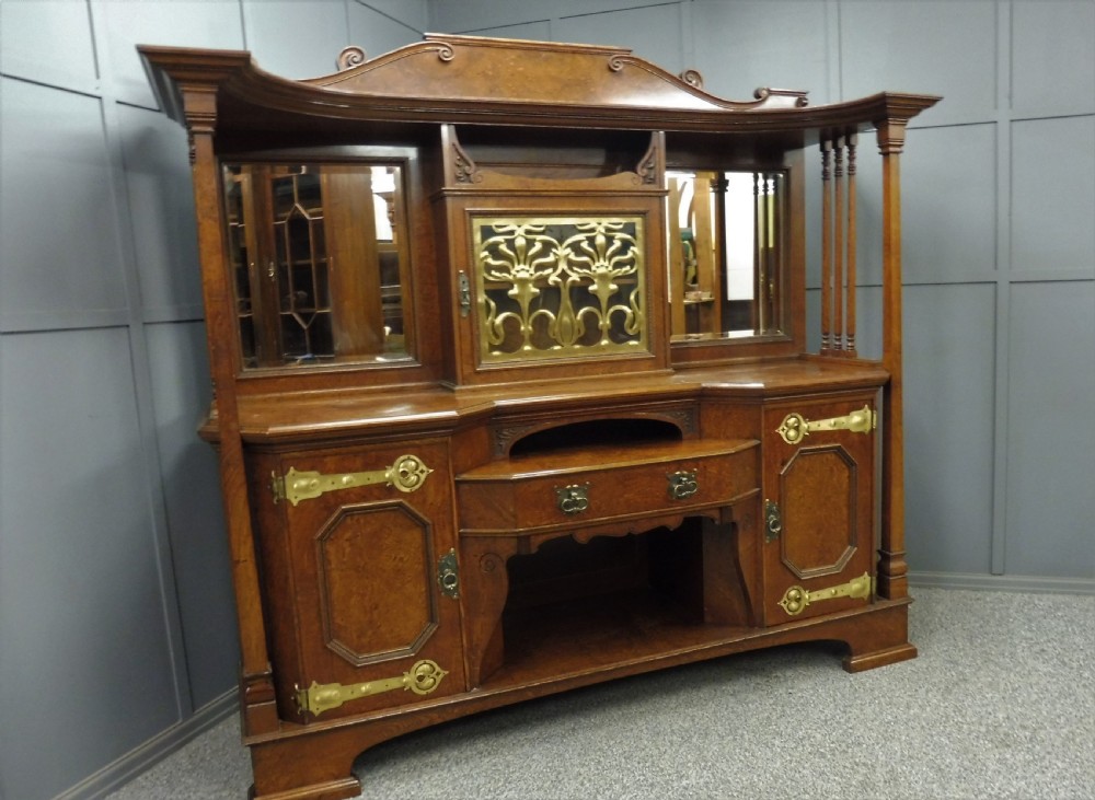 LARGE ARTS AND CRAFTS POLLARD OAK SIDEBOARD View XVII