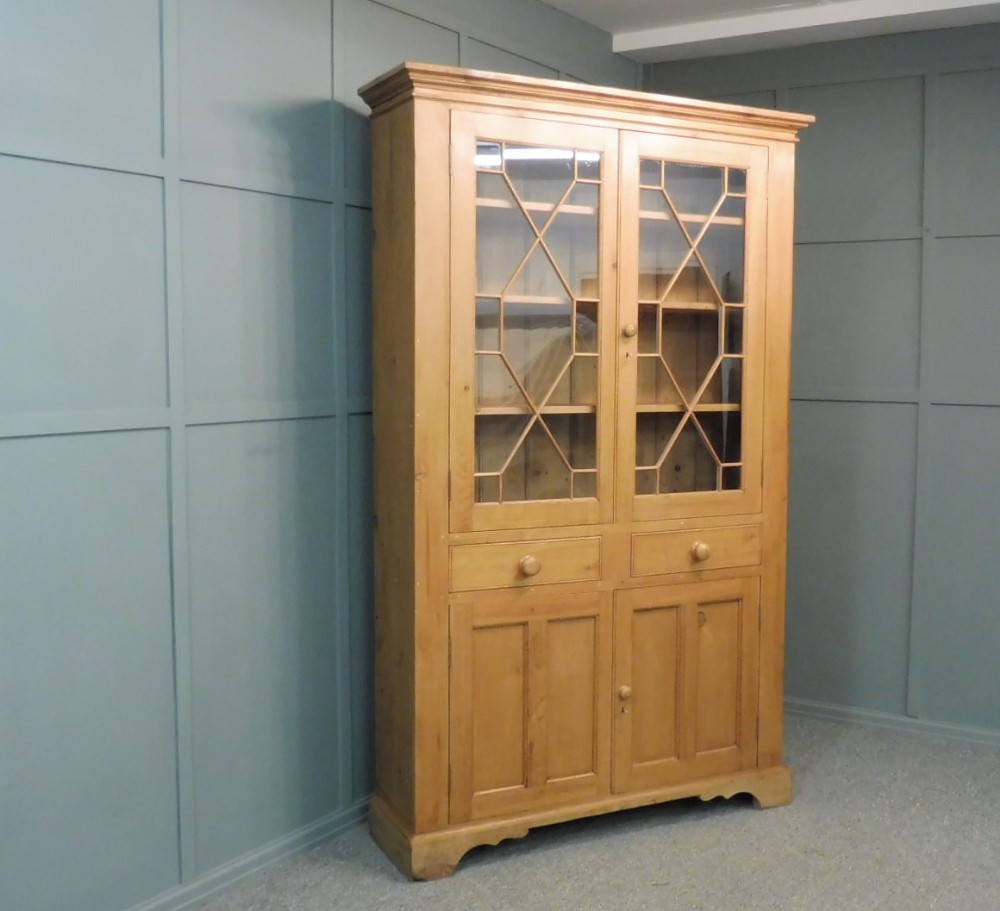  RUSTIC VICTORIAN PINE BOOKCASE