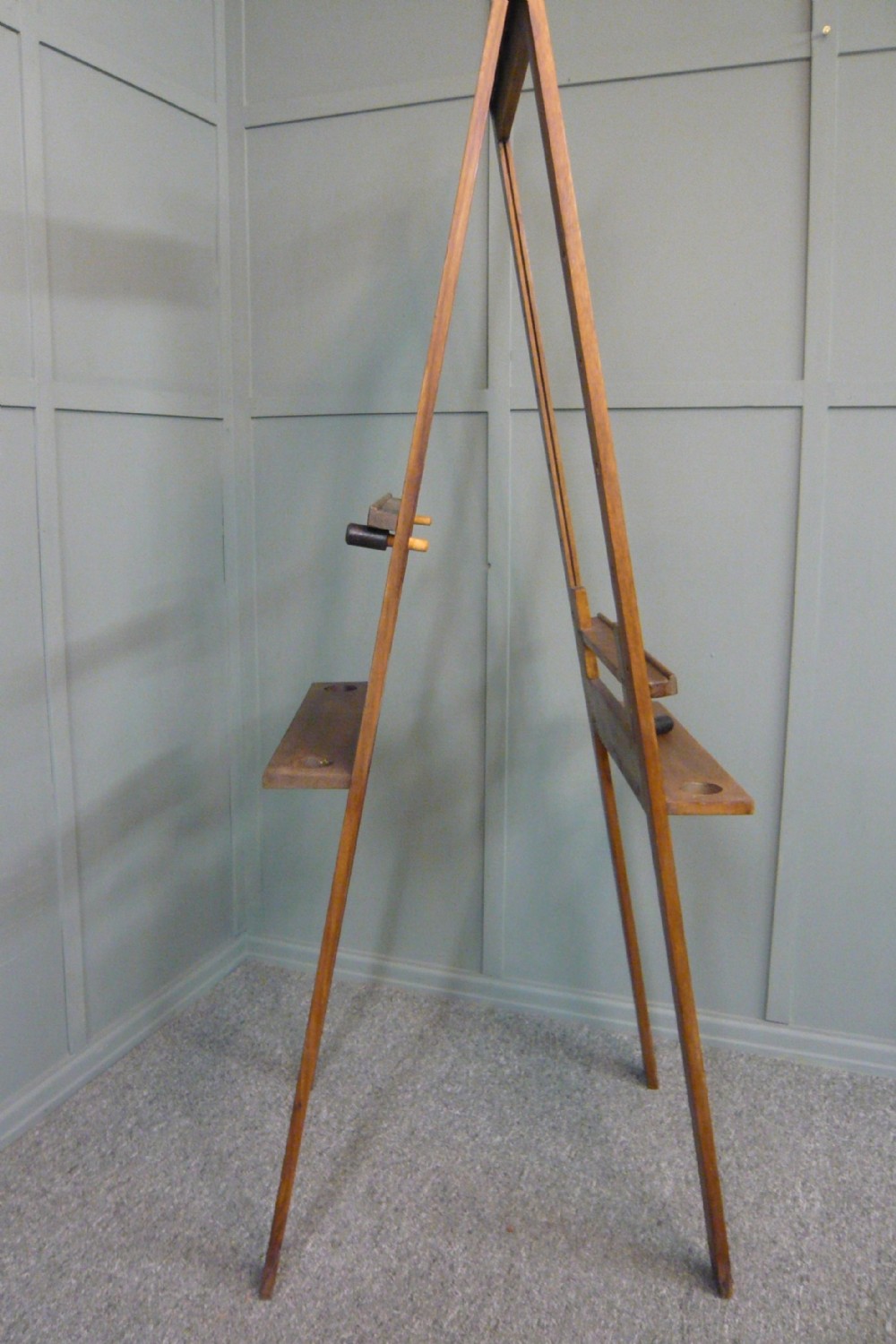 Artists Easel Double Sided Oak c1930 View VII