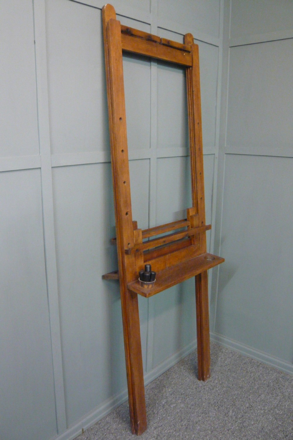 Artists Easel Double Sided Oak c1930 View VIII