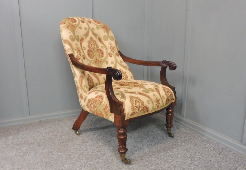 EARLY 19TH CENTURY ROSEWOOD ARMCHAIR