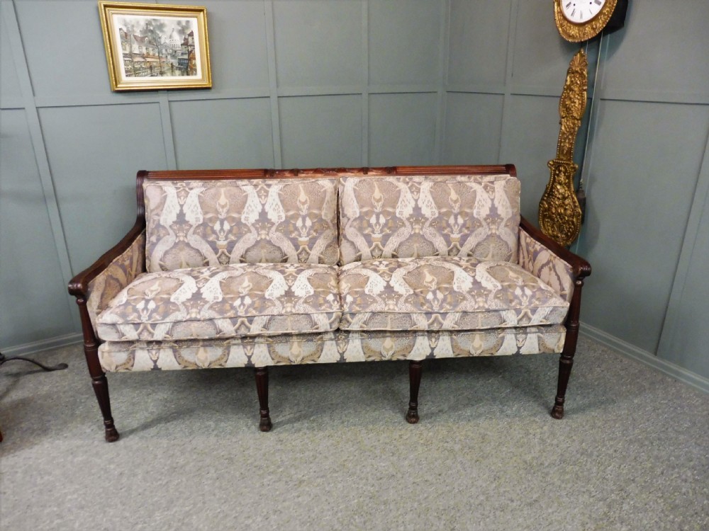 ANTIQUE ADAMS DESIGN MAHOGANY SOFA View II