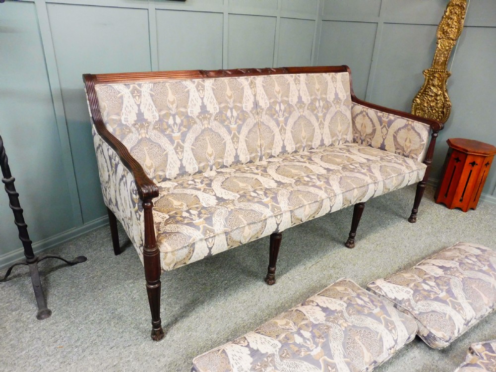 ANTIQUE ADAMS DESIGN MAHOGANY SOFA View IV