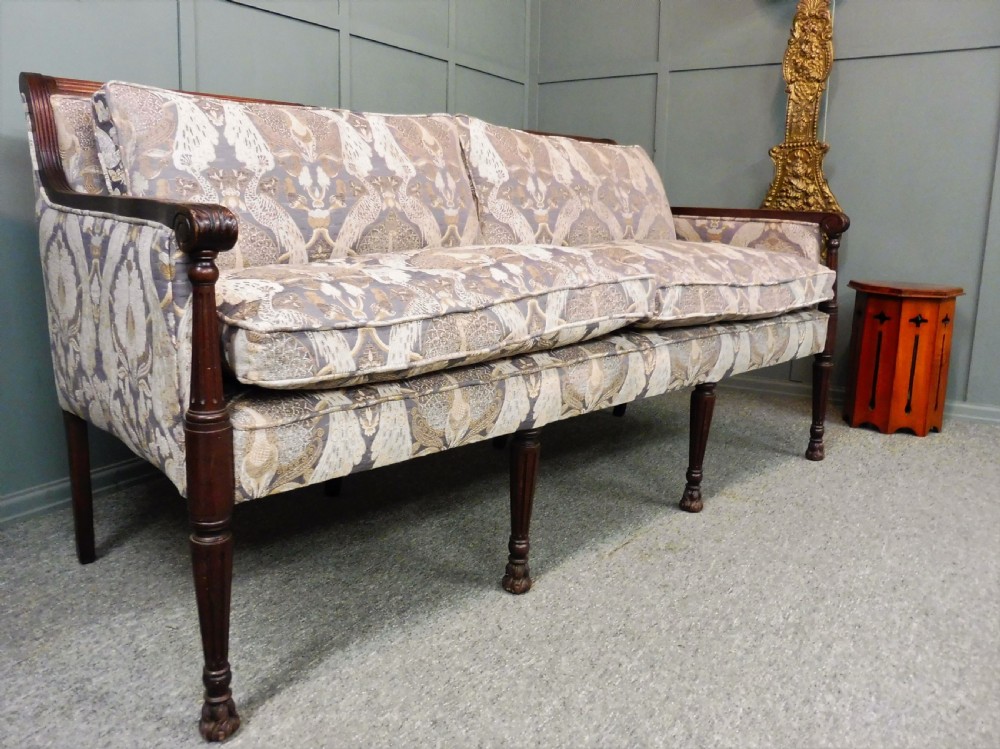 ANTIQUE ADAMS DESIGN MAHOGANY SOFA View VI