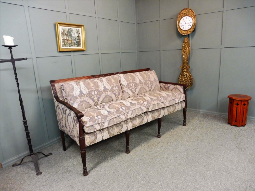 ANTIQUE ADAMS DESIGN MAHOGANY SOFA View VII