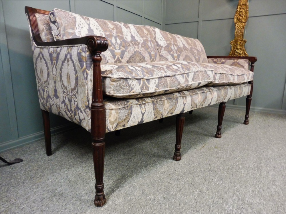 ANTIQUE ADAMS DESIGN MAHOGANY SOFA View VIII