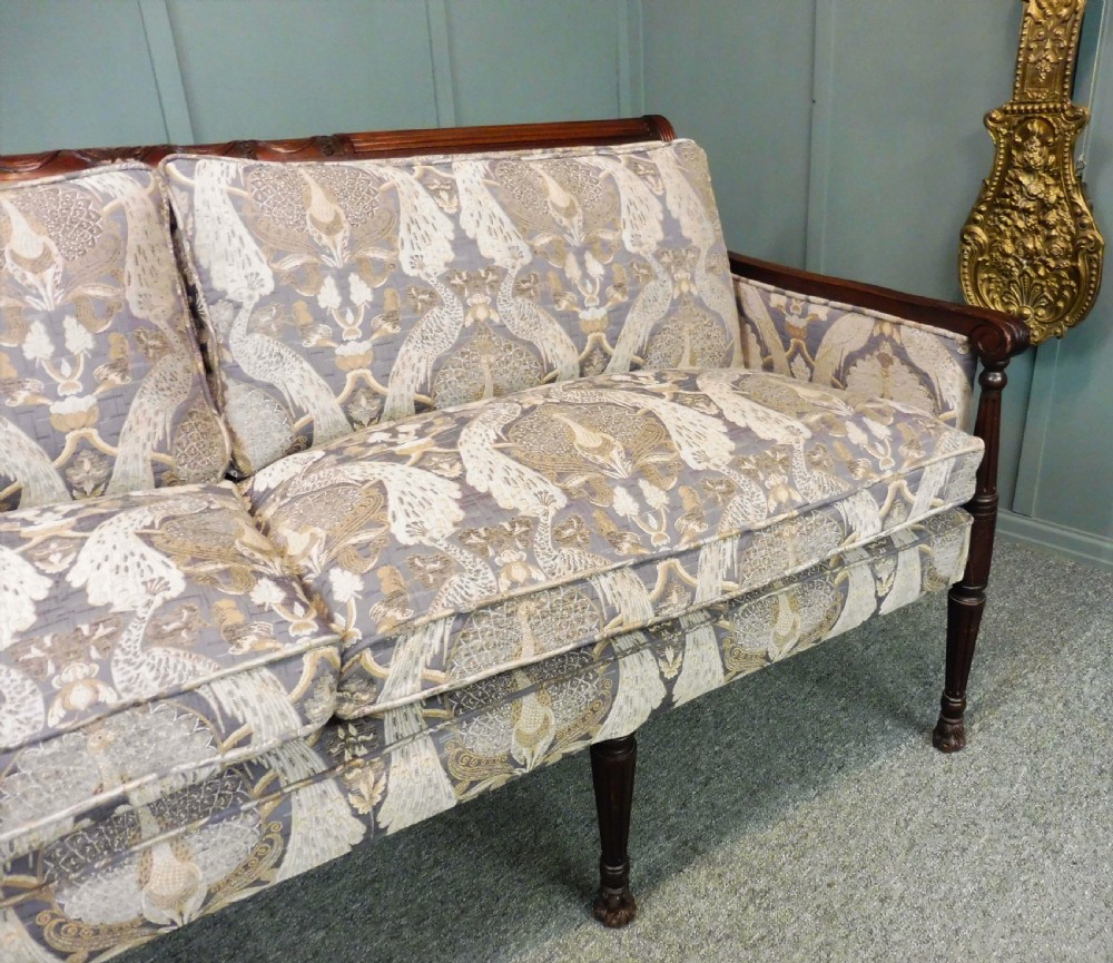 ANTIQUE ADAMS DESIGN MAHOGANY SOFA View X