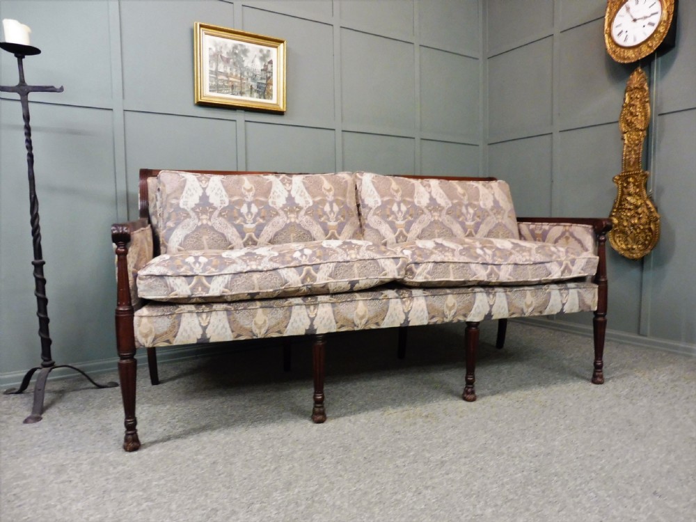 ANTIQUE ADAMS DESIGN MAHOGANY SOFA View XI