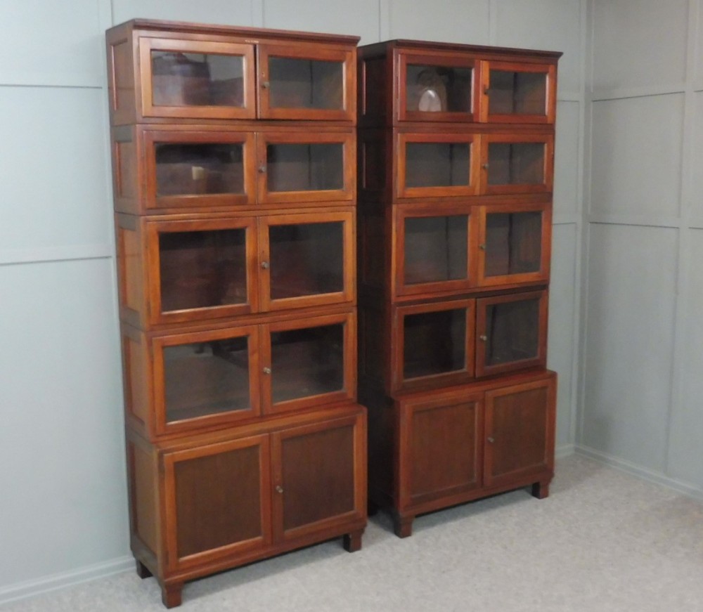 PAIR OF GLOBE WERNICKE STYLE STACKING BOOKCASES