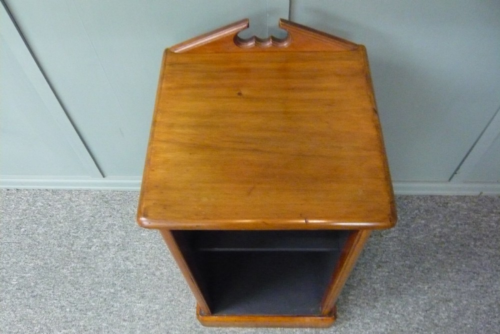 Victorian Mahogany open front Bedside Cabinet  View III