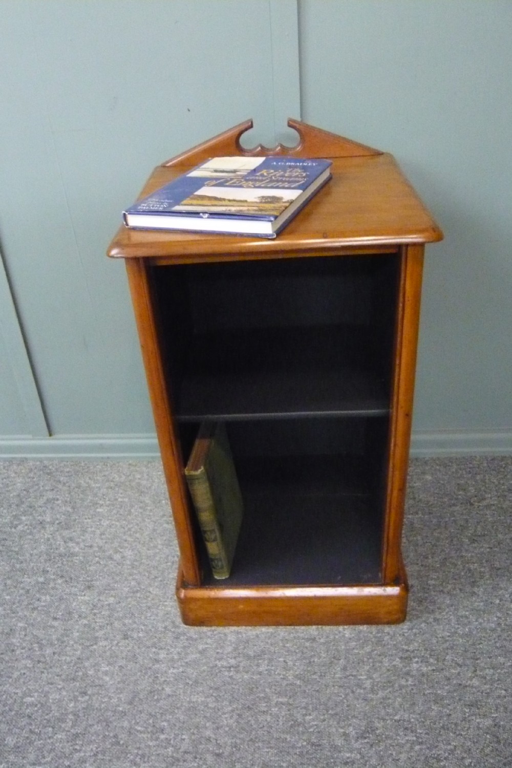 Victorian Mahogany open front Bedside Cabinet  View IV