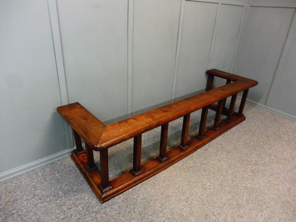 LARGE OAK ARTS AND CRAFTS CLUB FENDER View III