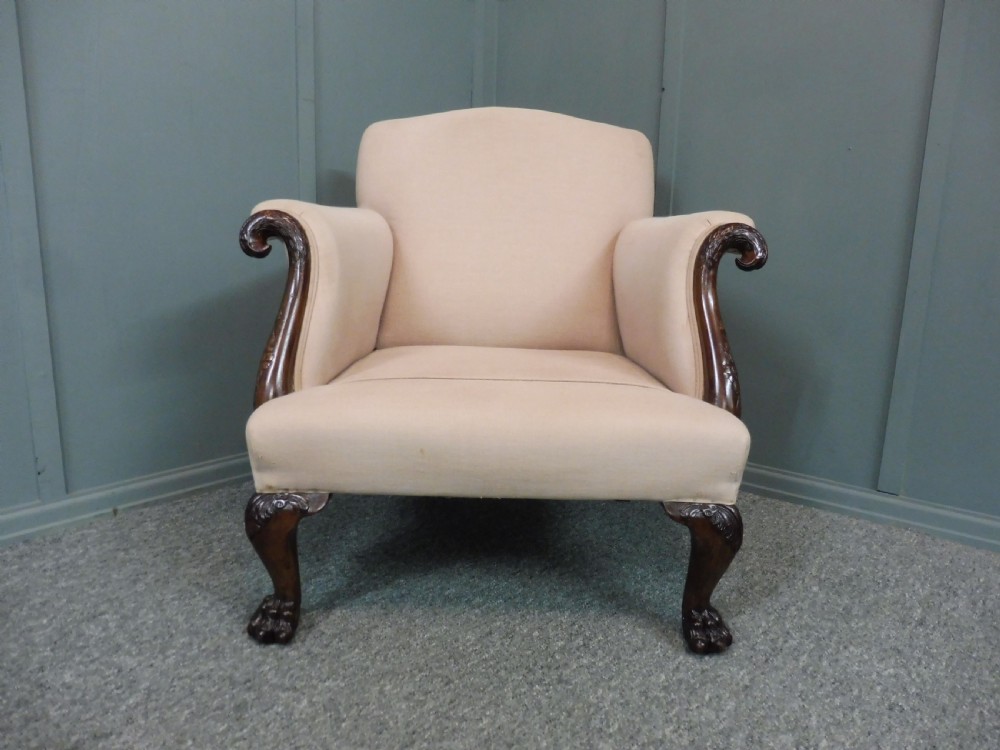 FINE EDWARDIAN MAHOGANY ARMCHAIR View II