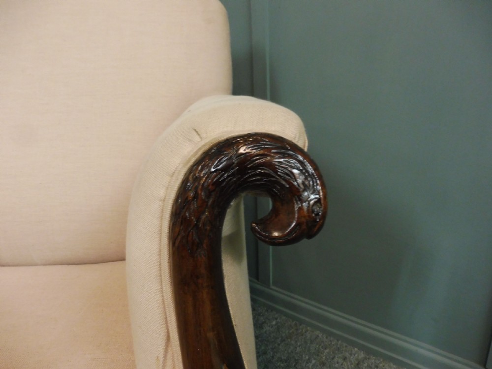 FINE EDWARDIAN MAHOGANY ARMCHAIR View III