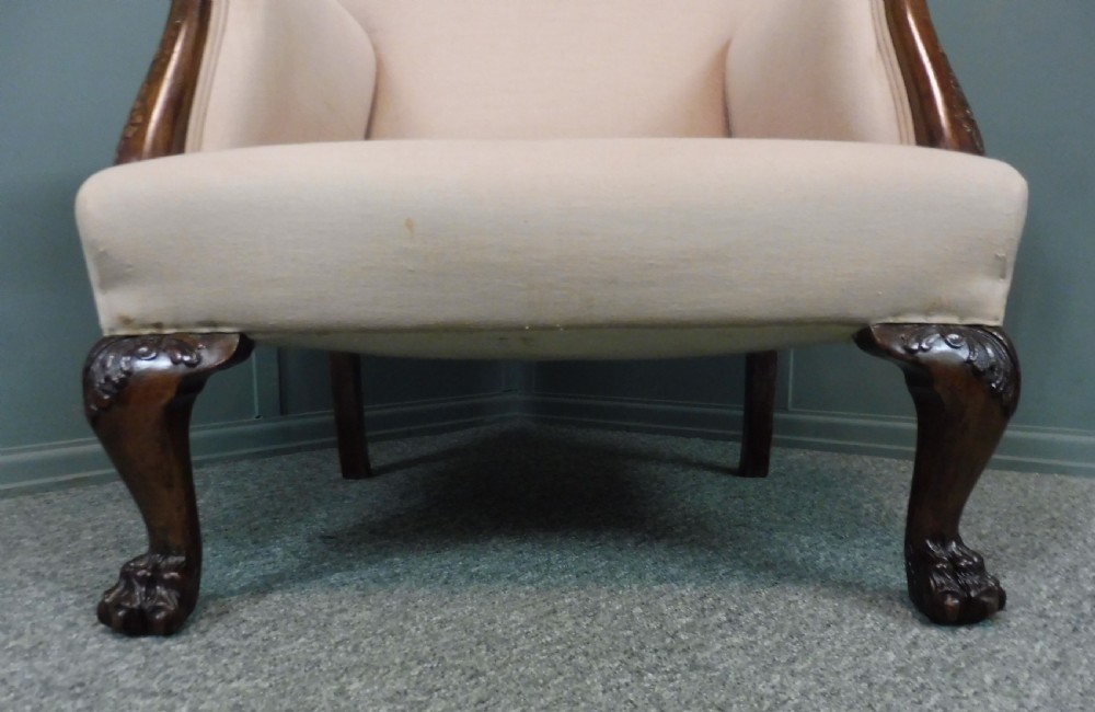 FINE EDWARDIAN MAHOGANY ARMCHAIR View V