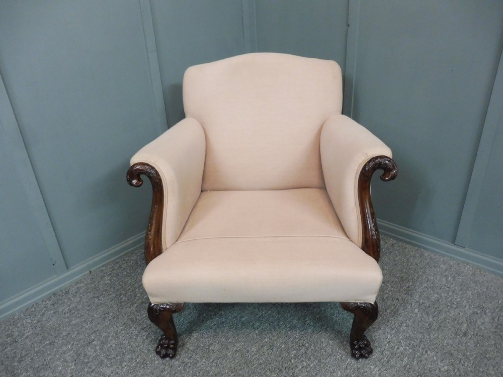 FINE EDWARDIAN MAHOGANY ARMCHAIR View VI