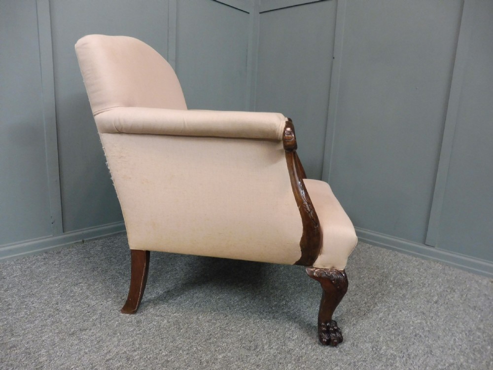 FINE EDWARDIAN MAHOGANY ARMCHAIR View IX