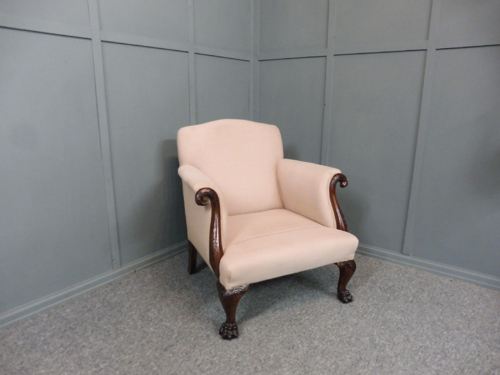 FINE EDWARDIAN MAHOGANY ARMCHAIR View X