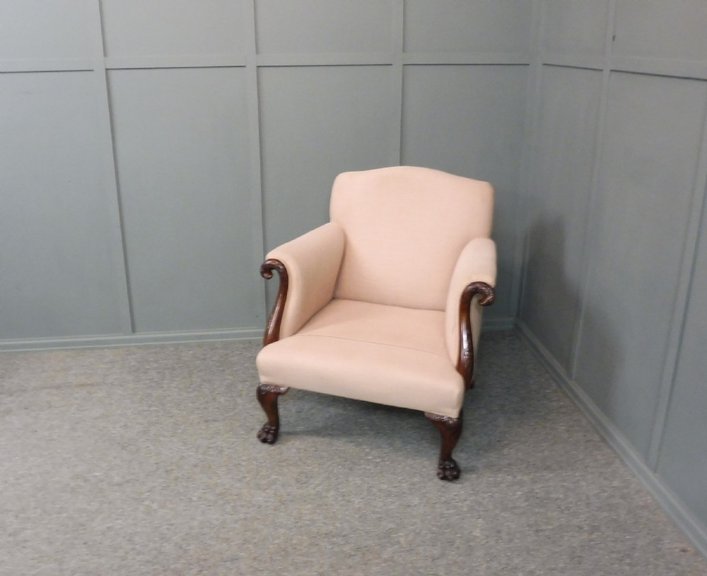FINE EDWARDIAN MAHOGANY ARMCHAIR View XI