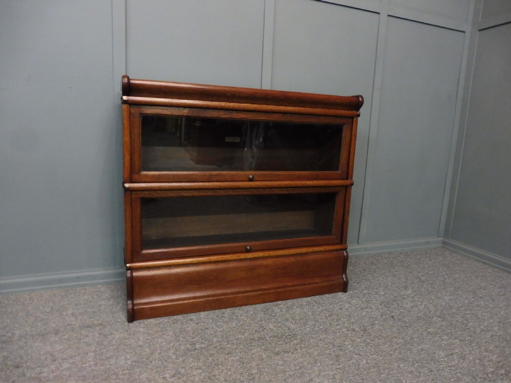OAK 2 SECTION GLOBE WERNICKE BOOKCASE