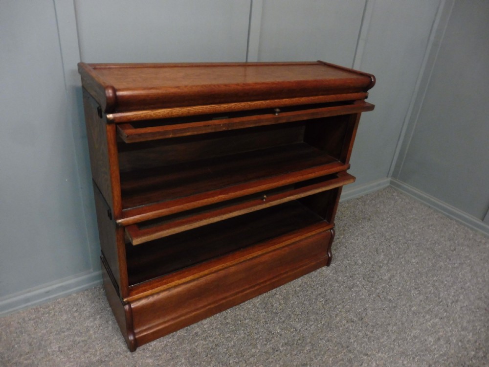 OAK 2 SECTION GLOBE WERNICKE BOOKCASE View V