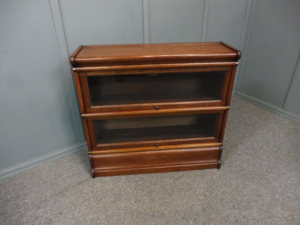 OAK 2 SECTION GLOBE WERNICKE BOOKCASE View VIII