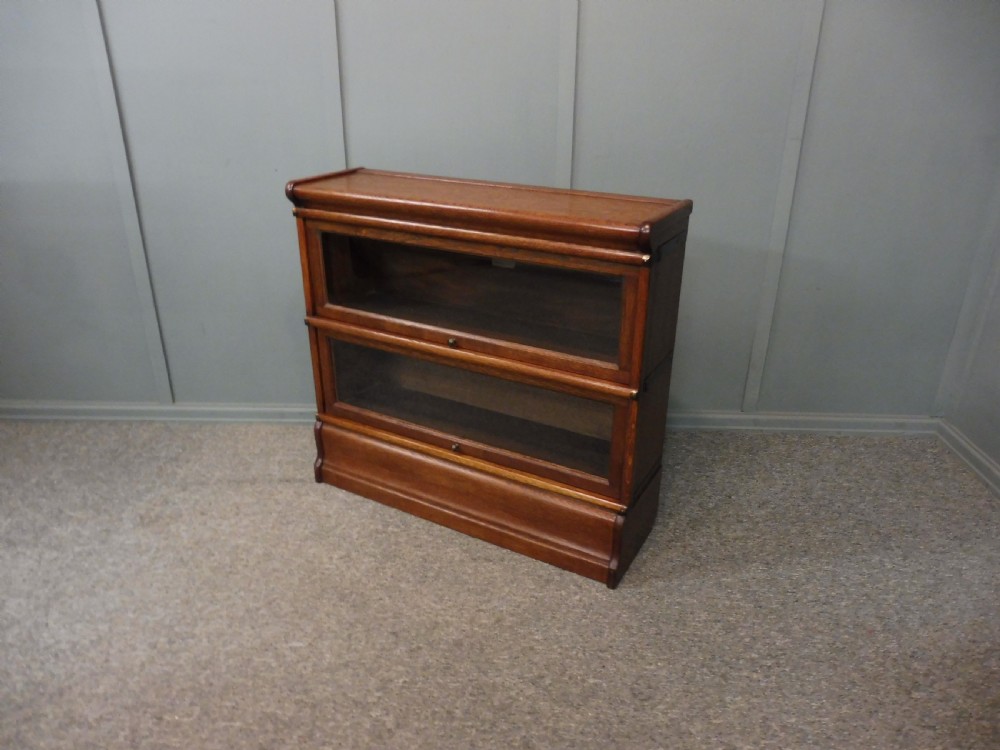 OAK 2 SECTION GLOBE WERNICKE BOOKCASE View IX