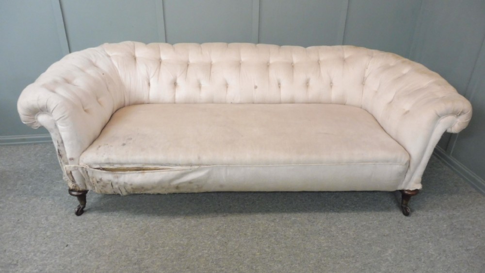 DEEP SEATED VICTORIAN CHESTERFIELD SOFA FOR REUPHOLSTERY