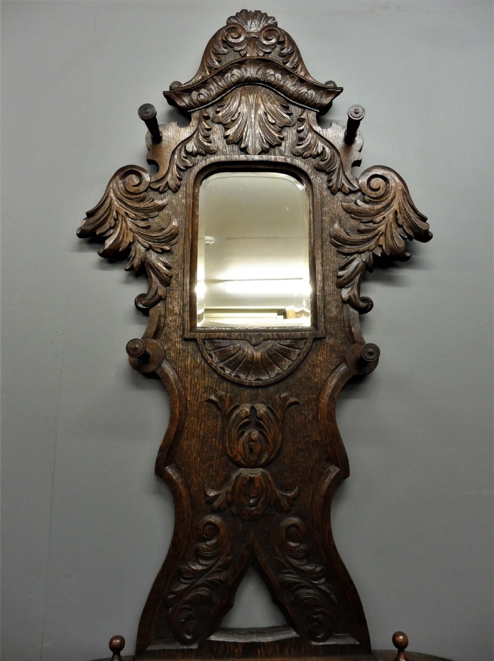 VICTORIAN OAK HALLSTAND View V