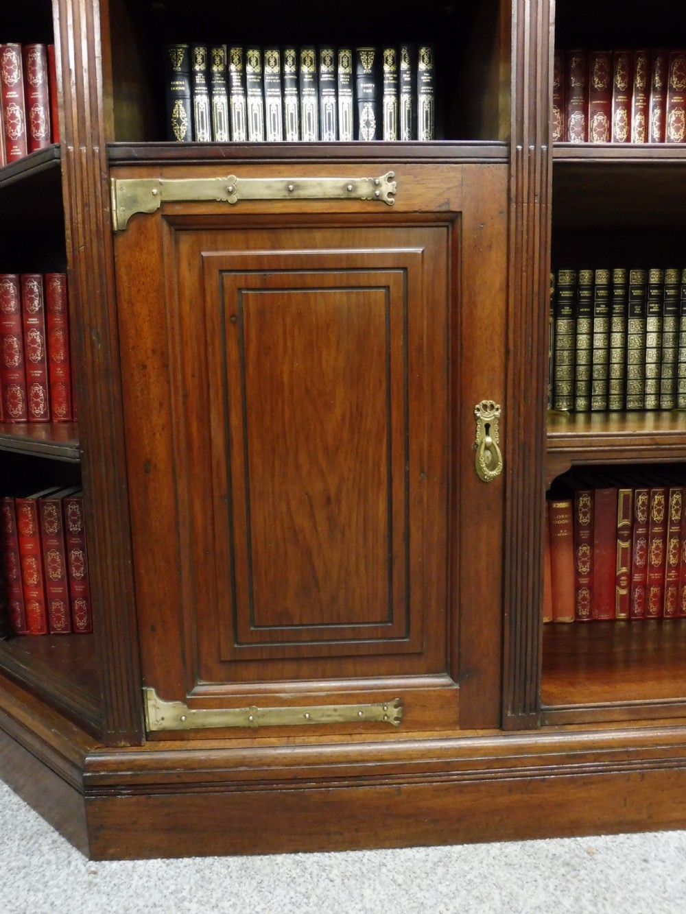 LARGE VICTORIAN WALNUT ARTS AND CRAFTS BOOKCASE View VIII
